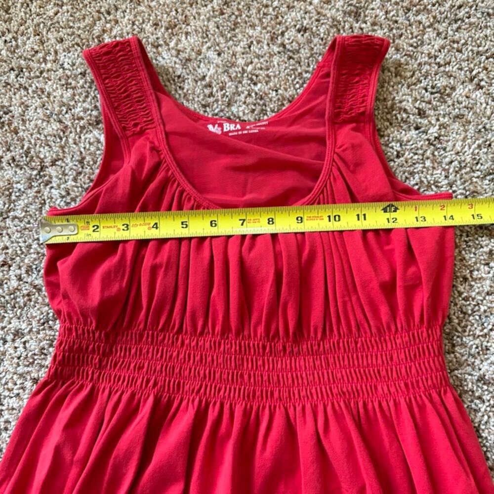 Victoria's Secret Bra Tops Red Midi Fit and Flare Empire Sundress Women's Lg - Picture 6 of 9